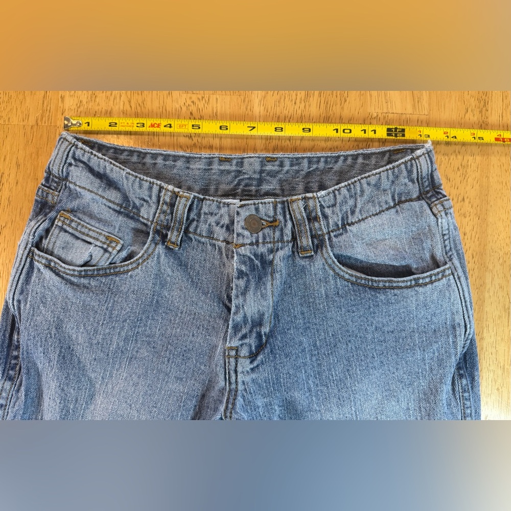 J. GALT Shanghai Denim Jeans Women S (26x32) Blue Flare Low Rise Medium Wash - Picture 5 of 8